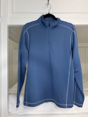 Nike Golf Light Blue Therma-Fit Quarter-Zip Golf Pullover sz Medium
